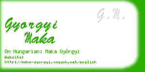 gyorgyi maka business card